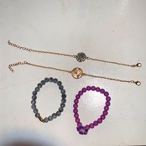 Bracelet bundle, never worn, willing to sell separate too